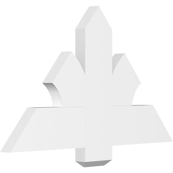 Ekena Millwork Redmond Architectural Grade PVC Gable Bracket, 36"W x 21"H x 2"D x 6"F, 14/12 Pitch GBP036X21X0206RED00 - main